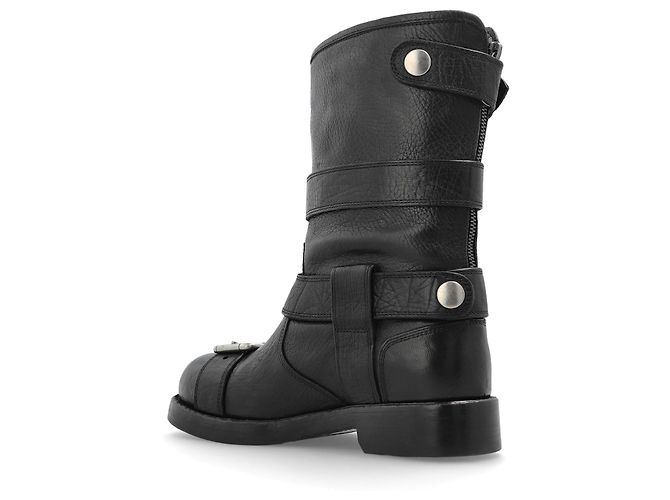 Botines de cuero negro con hebillas Dolce & Gabbana - vista 2