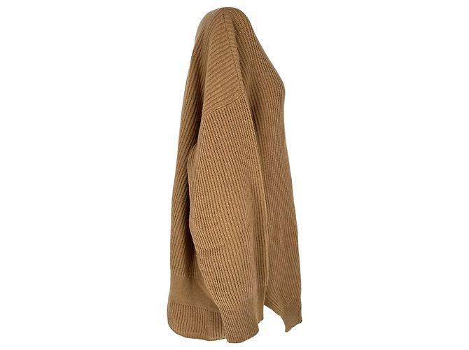 Stella Mc Cartney Stella Mccartney Strickpullover mit Rundhalsausschnitt aus brauner Wolle - Ansicht 2