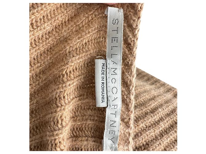Stella Mc Cartney Stella Mccartney Strickpullover mit Rundhalsausschnitt aus brauner Wolle - Ansicht 5
