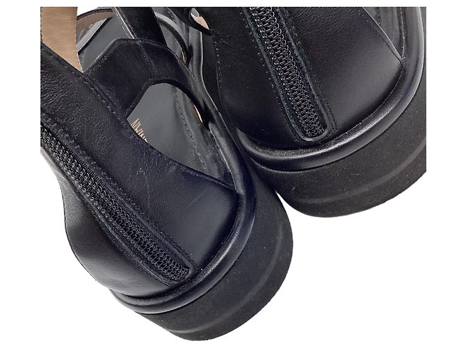 Stuart Weitzman Gala Lift Sandals in Black Leather - view 11