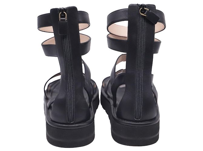 Stuart Weitzman Gala Lift Sandals in Black Leather - view 5