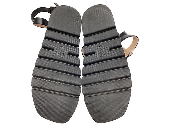 Stuart Weitzman Gala Lift Sandals in Black Leather - view 8