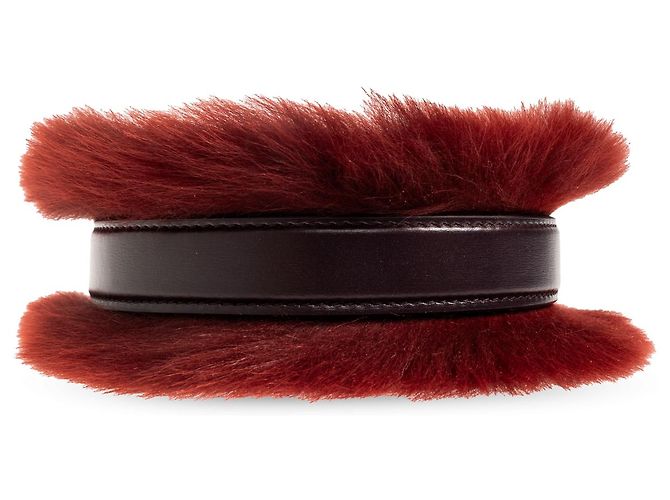 Tracolla in pelliccia Dolce & Gabbana burgundy - vista 3