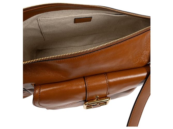 Borsa a tracolla Chloé in pelle marrone - vista 2