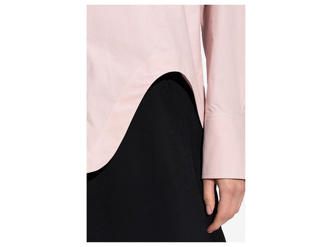 Camisa rosa de algodón asimétrica Attico - vista 5