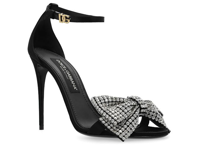 Dolce & Gabbana Sandali con tacco e fiocco decorativo - vista 2