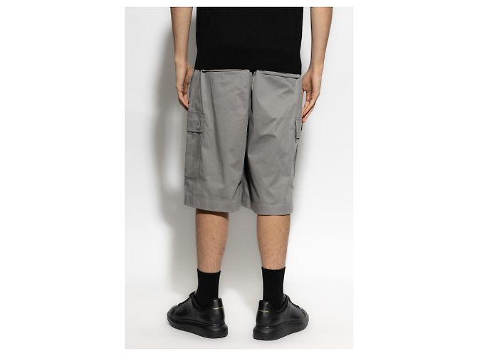 Pantaloncini cargo in cotone grigio Dolce & Gabbana - vista 2