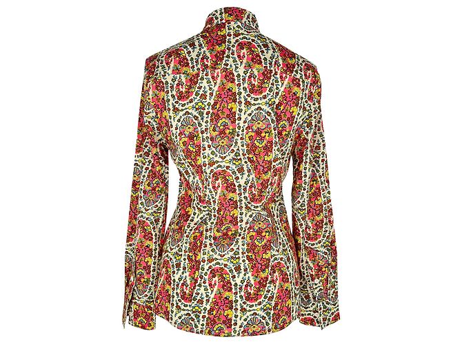 Camicia Etro con stampa paisley floreale in cotone multicolore - vista 3