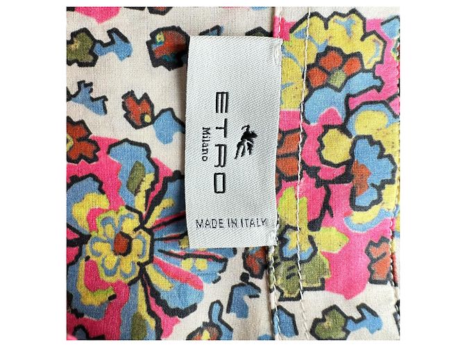 Camicia Etro con stampa paisley floreale in cotone multicolore - vista 4