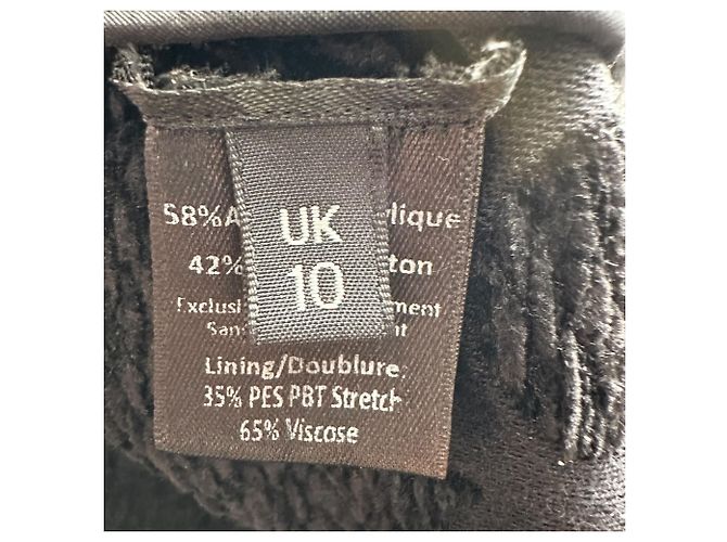 Abrigo capa adornado de jacquard Simone Rocha en acrílico negro - vista 4