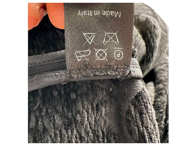 Abrigo capa adornado de jacquard Simone Rocha en acrílico negro - vista 7