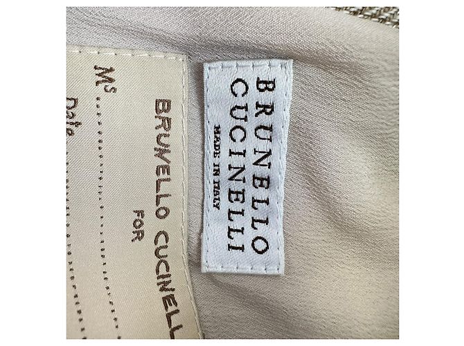 Blazer monopetto in twill Brunello Cucinelli in acetato kaki - vista 4