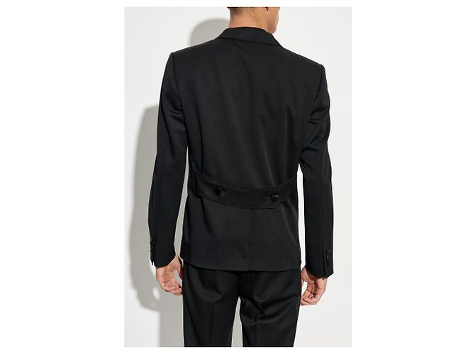 Dolce & Gabbana Black Wool Double Breasted Blazer - view 2