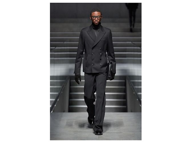 Dolce & Gabbana Black Wool Double Breasted Blazer - view 4