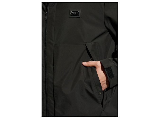 Dolce & Gabbana Schwarze Steppjacke mit Kapuze - Ansicht 3