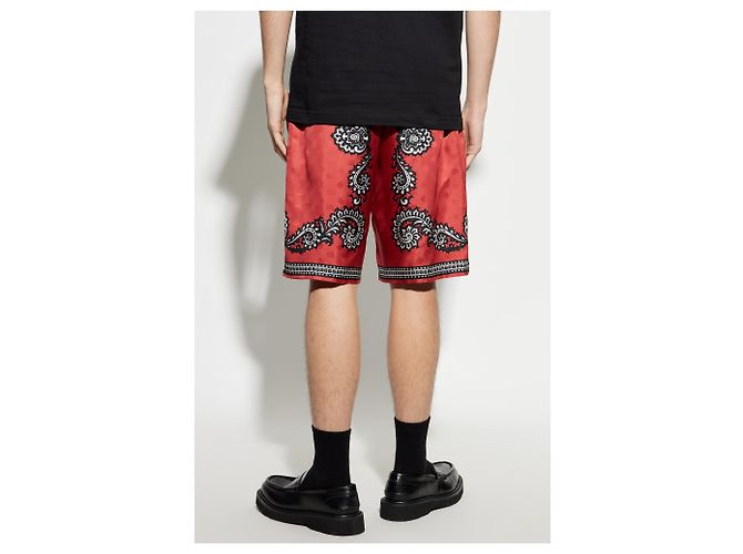 Pantaloncini in seta rossa paisley Dolce & Gabbana - vista 2