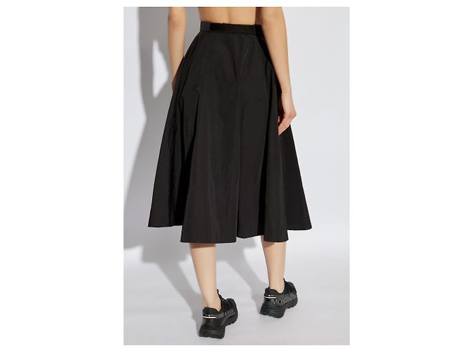 Falda acampanada midi negra Moncler de poliamida - vista 2