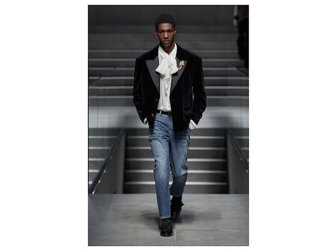 Dolce & Gabbana Samt-Blazer schwarz - Ansicht 4