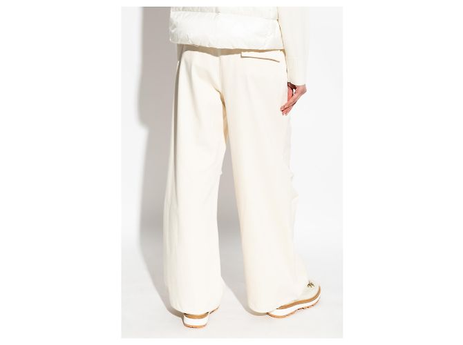 Moncler Weite Baumwollhose Creme - Ansicht 2