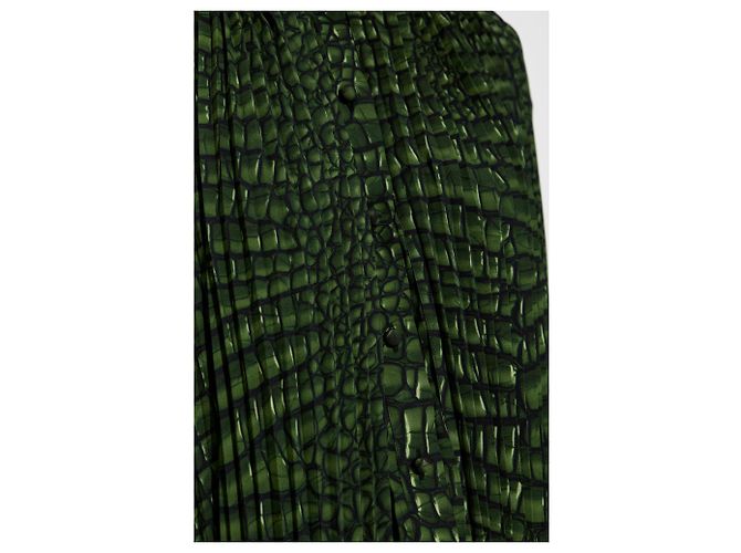 Balenciaga Plisseekleid mit Animal-Print - Ansicht 3
