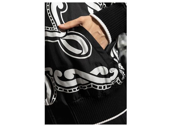 Dolce & Gabbana Giacca bomber in seta nera - vista 3
