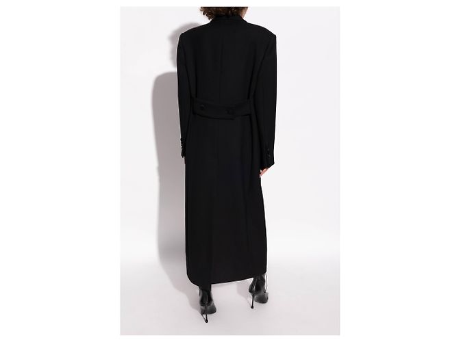 Dolce & Gabbana Black Wool Double Breasted Coat - view 2
