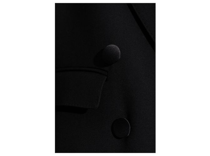 Dolce & Gabbana Black Wool Double Breasted Coat - view 3