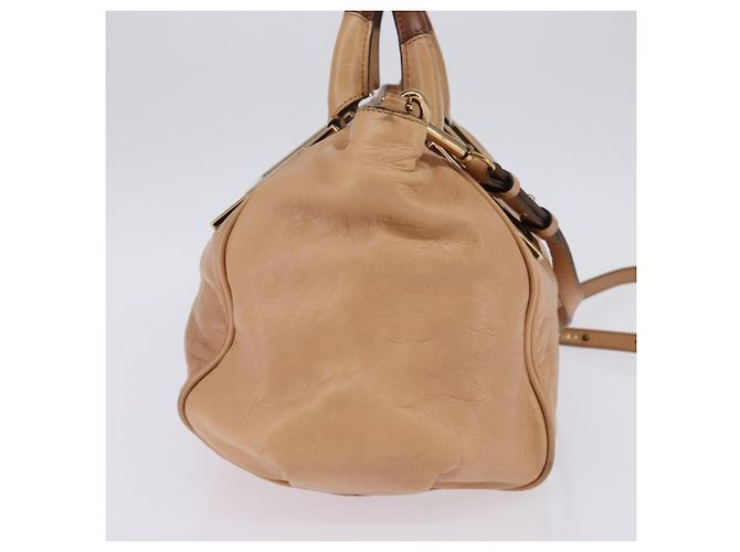 Chloé Ethel Bolsa de couro bege - vista 3