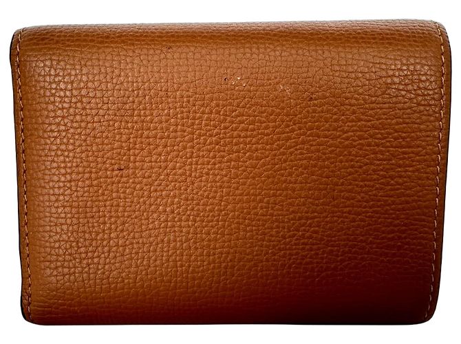Portafoglio verticale piccolo Anagram Loewe in pelle di vitello marrone - vista 2
