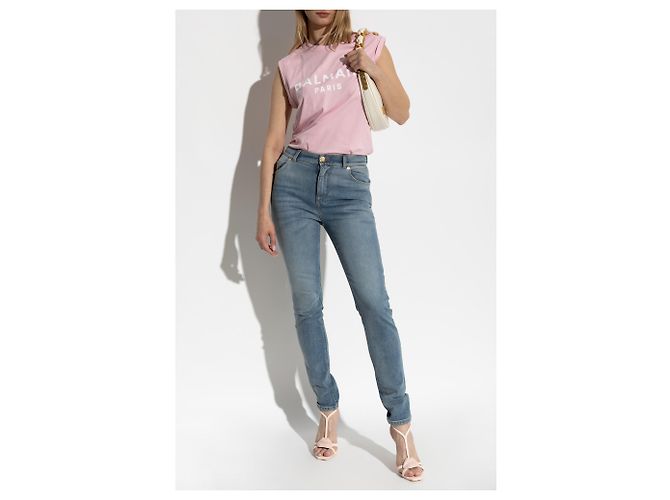 Jeans Balmain de perna afunilada azuis - vista 2