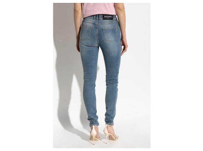 Jeans Balmain de perna afunilada azuis - vista 4