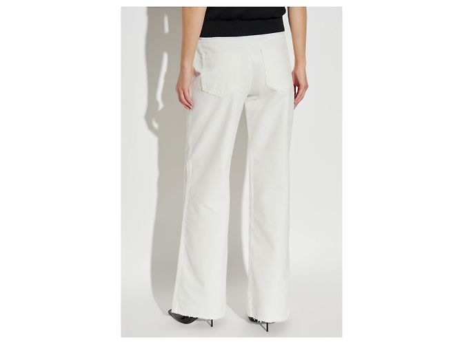 Balmain jeans a gamba dritta bianchi in cotone - vista 4