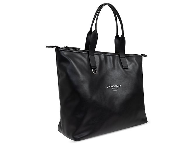 Borsa shopper in pelle Dolce & Gabbana nera - vista 2