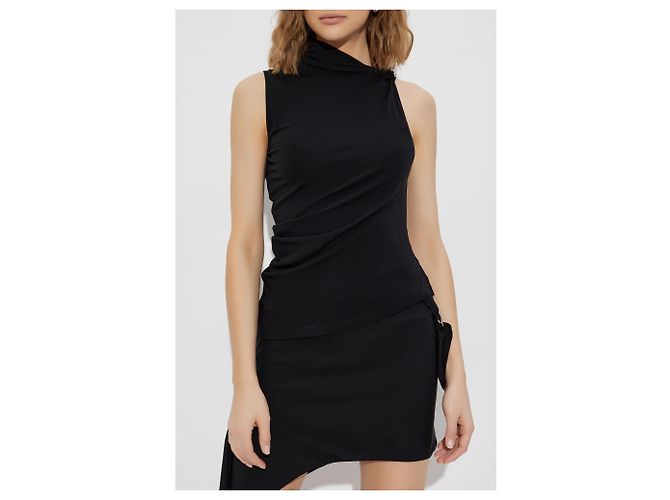 Courreges Top asimétrico negro Courrèges - vista 3