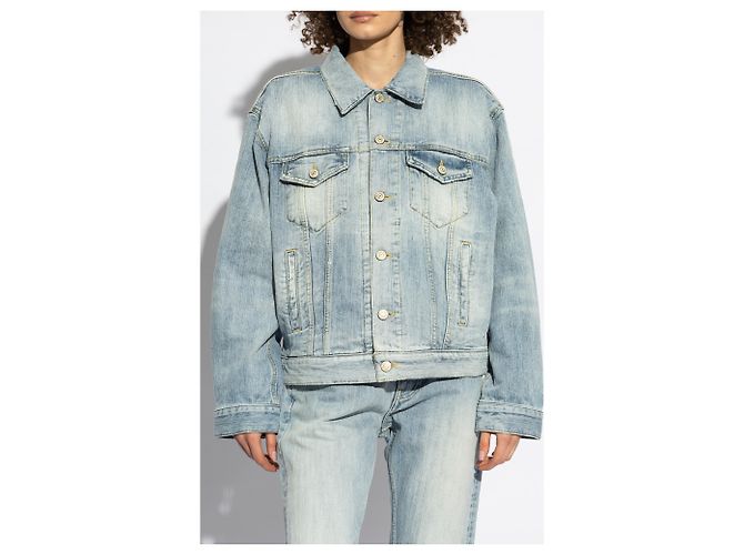 Balenciaga Chaqueta vaquera de algodón azul - vista 3
