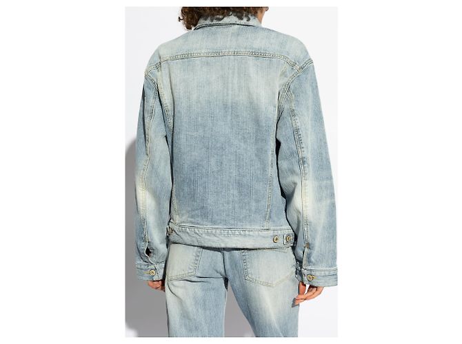 Balenciaga Chaqueta vaquera de algodón azul - vista 4