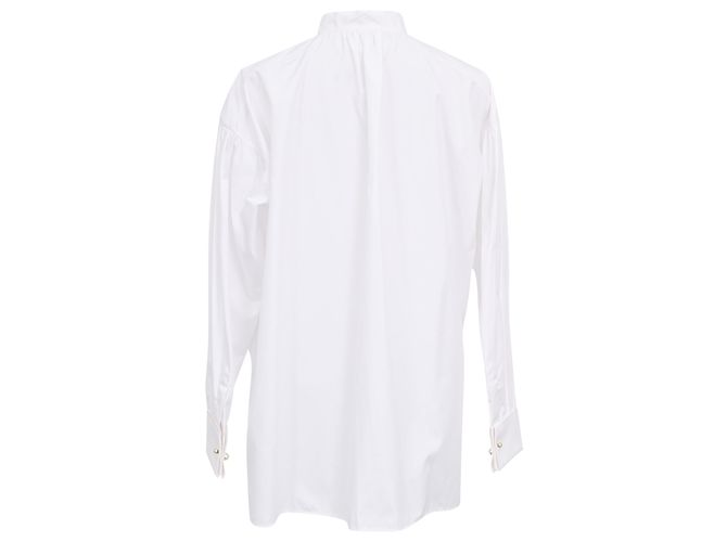 Camicia Dior a collo mandarino in cotone bianco - vista 3