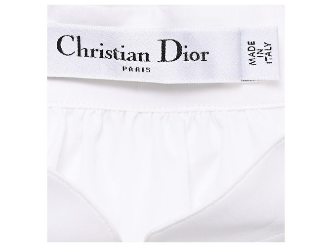 Camicia Dior a collo mandarino in cotone bianco - vista 5