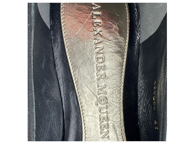Mocassini Alexander McQueen Obsession Talisman Print in raso nero - vista 12