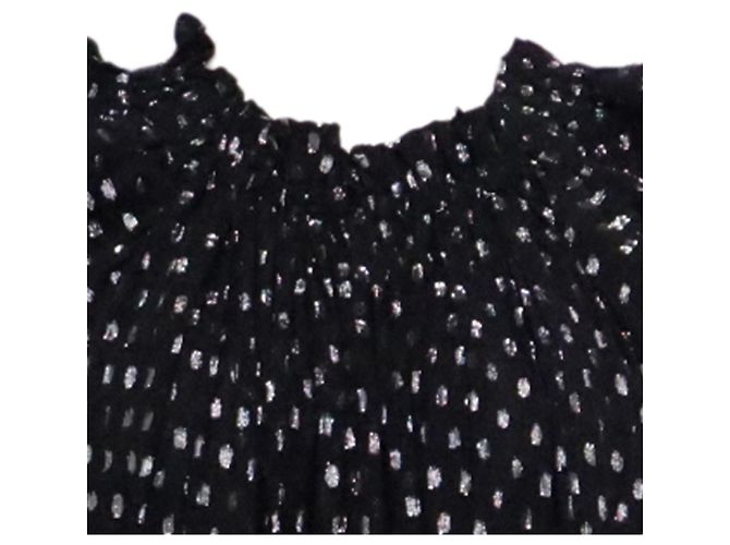 Isabel Marant Mini-Kleid mit Rüschen aus schwarzer Seide - Ansicht 2