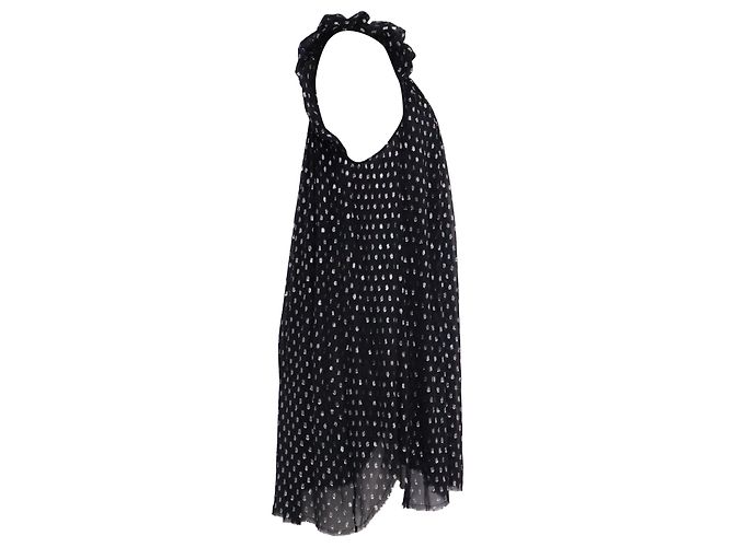 Isabel Marant Mini-Kleid mit Rüschen aus schwarzer Seide - Ansicht 3