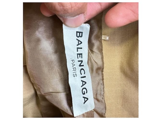 Chaqueta Parka con Capucha Balenciaga en Algodón Beige - vista 3
