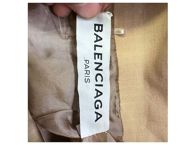Chaqueta Parka con Capucha Balenciaga en Algodón Beige - vista 5