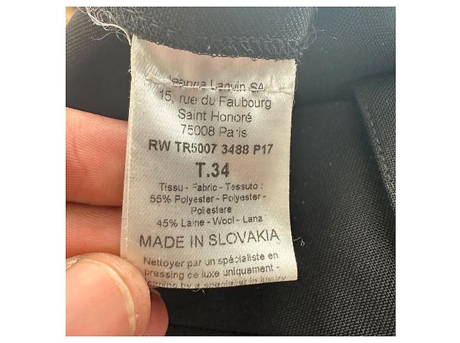 Lanvin Hose aus schwarzem Polyester - Ansicht 7