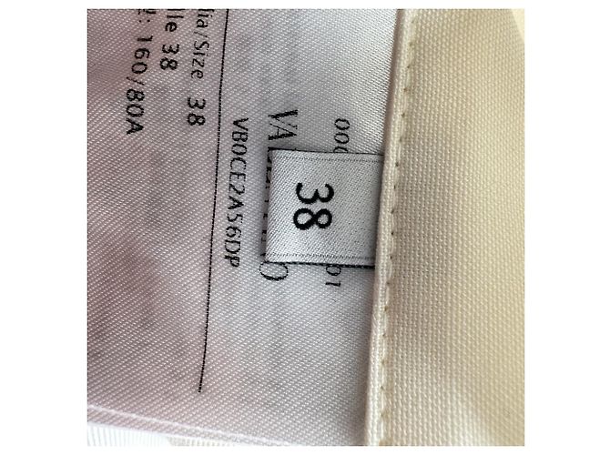 Autre Marque Valentino zweireihiger Blazer aus cremefarbenem Polyester - Ansicht 6