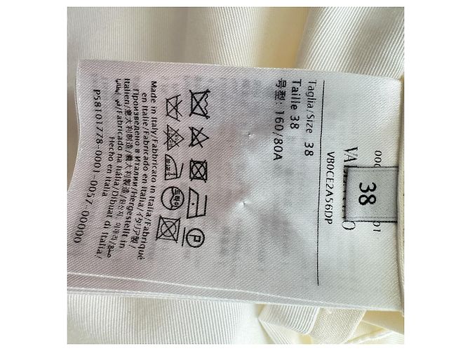 Autre Marque Valentino zweireihiger Blazer aus cremefarbenem Polyester - Ansicht 7