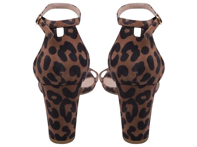 Tacchi a blocco Stuart Weitzman Nearlynude Cheetah in camoscio multicolore - vista 5