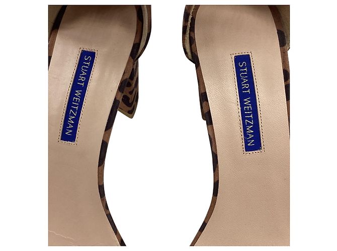 Tacchi a blocco Stuart Weitzman Nearlynude Cheetah in camoscio multicolore - vista 9