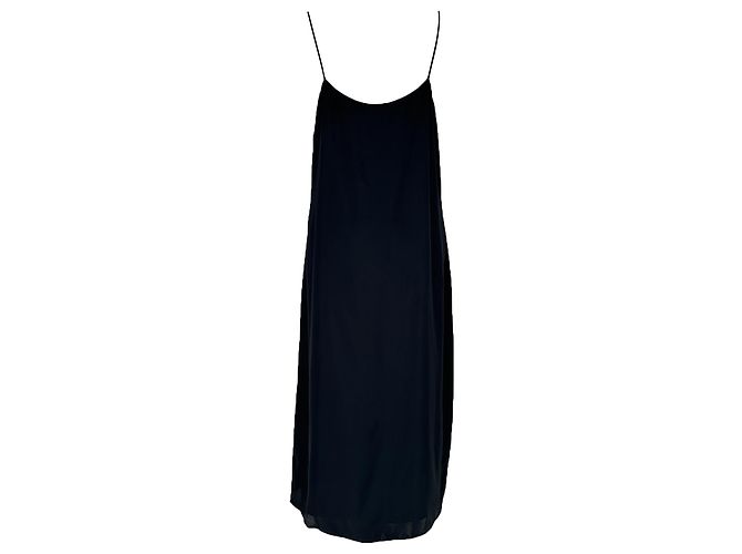 Abito maxi con spalline Theory in viscosa nera - vista 3