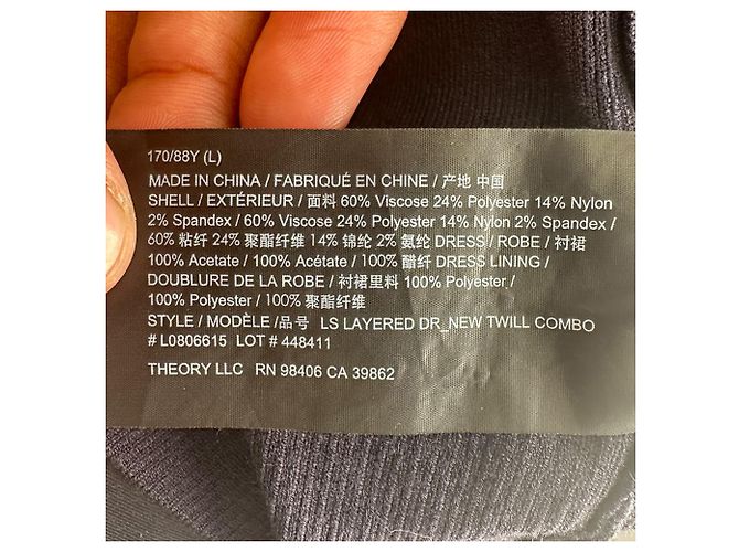 Abito maxi con spalline Theory in viscosa nera - vista 5